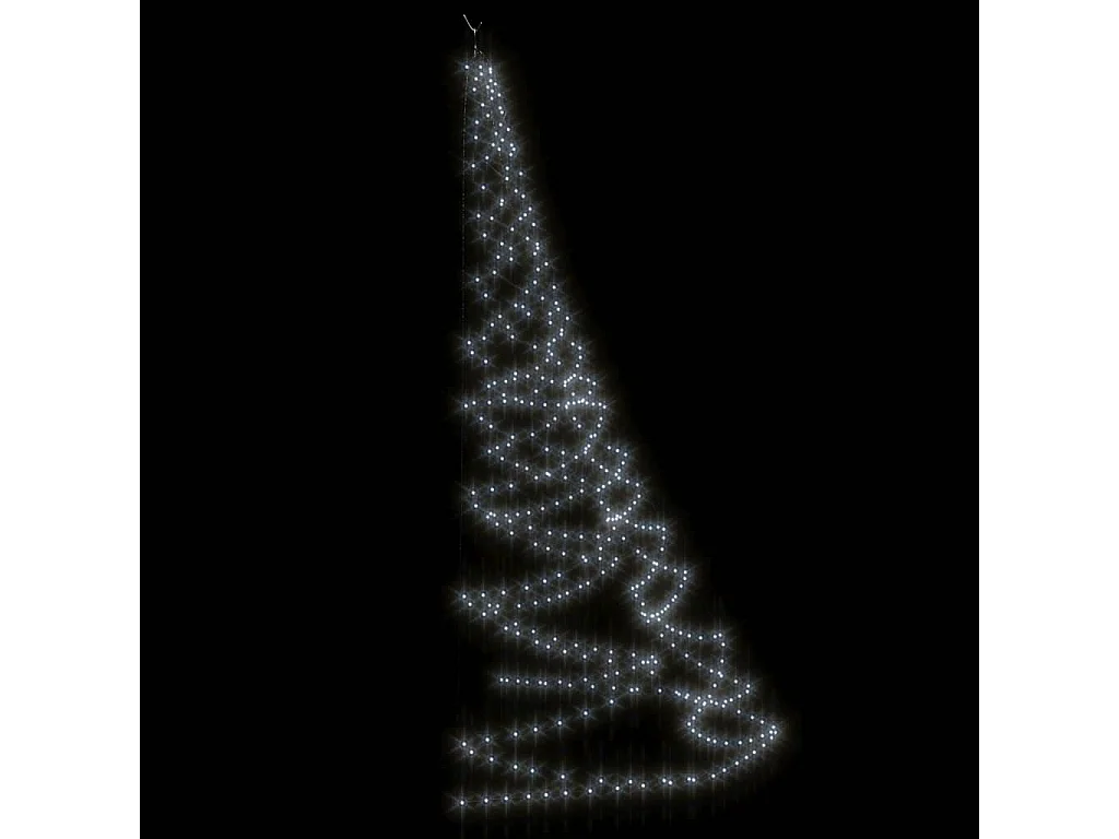 Árbol de pared con gancho metálico 720 LED blanco frío 5 m