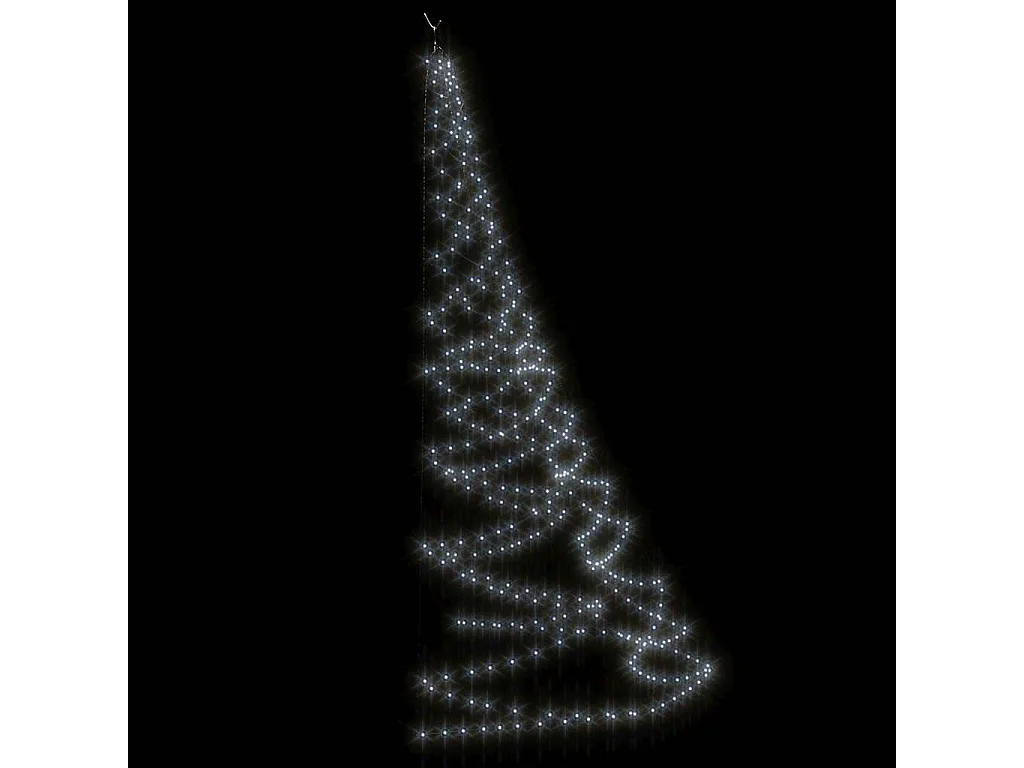 Arbre mural avec crochet métallique 720 LED Blanc froid 5 m