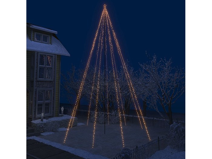 Albero Natale a Cascata di Luci LED Interni Esterni 1300 LED 8m