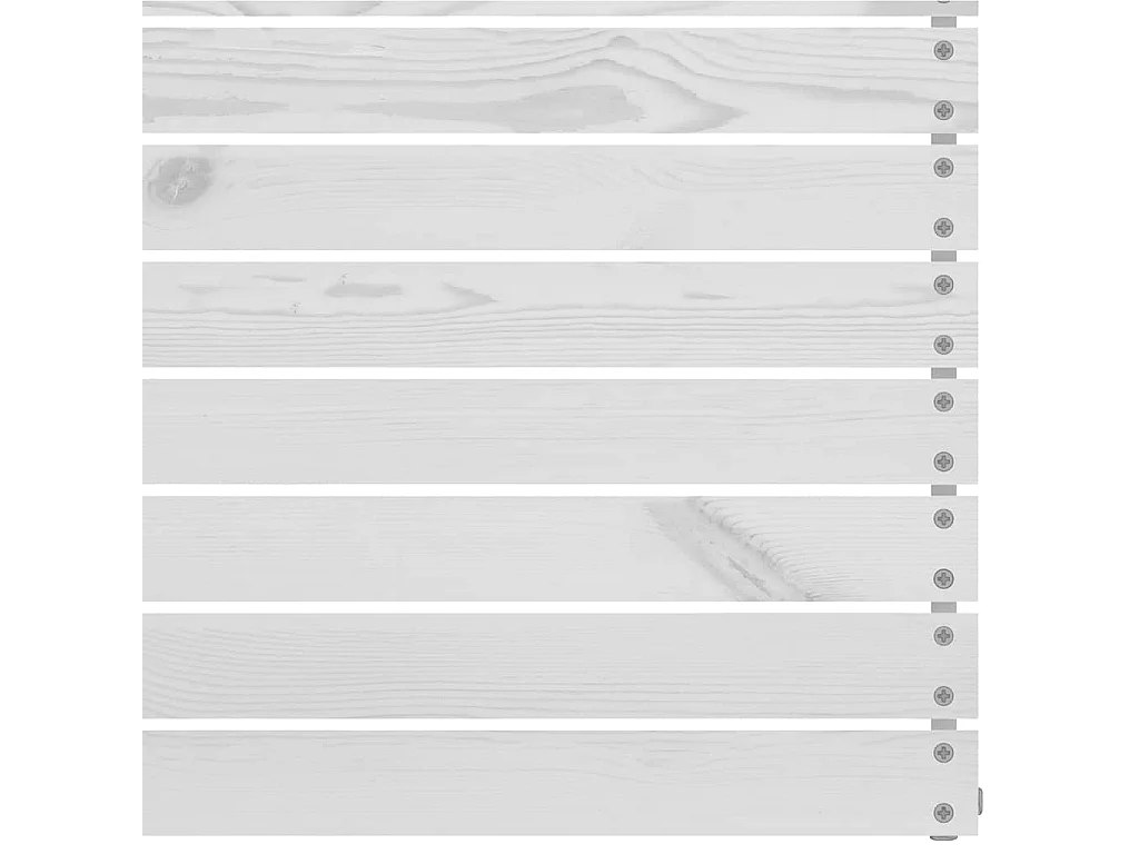 Canapés centraux de jardin 2 pcs blanc bois de pin massif