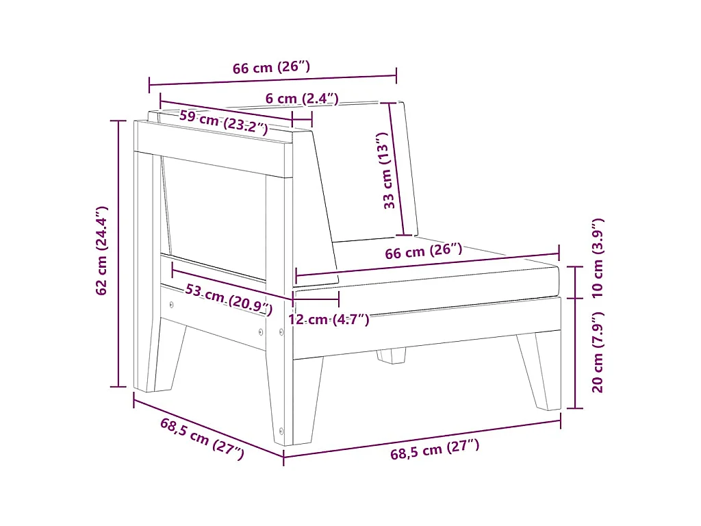 Modular-Ecksofa mit Dunkelgrauen Kissen Akazie Massivholz