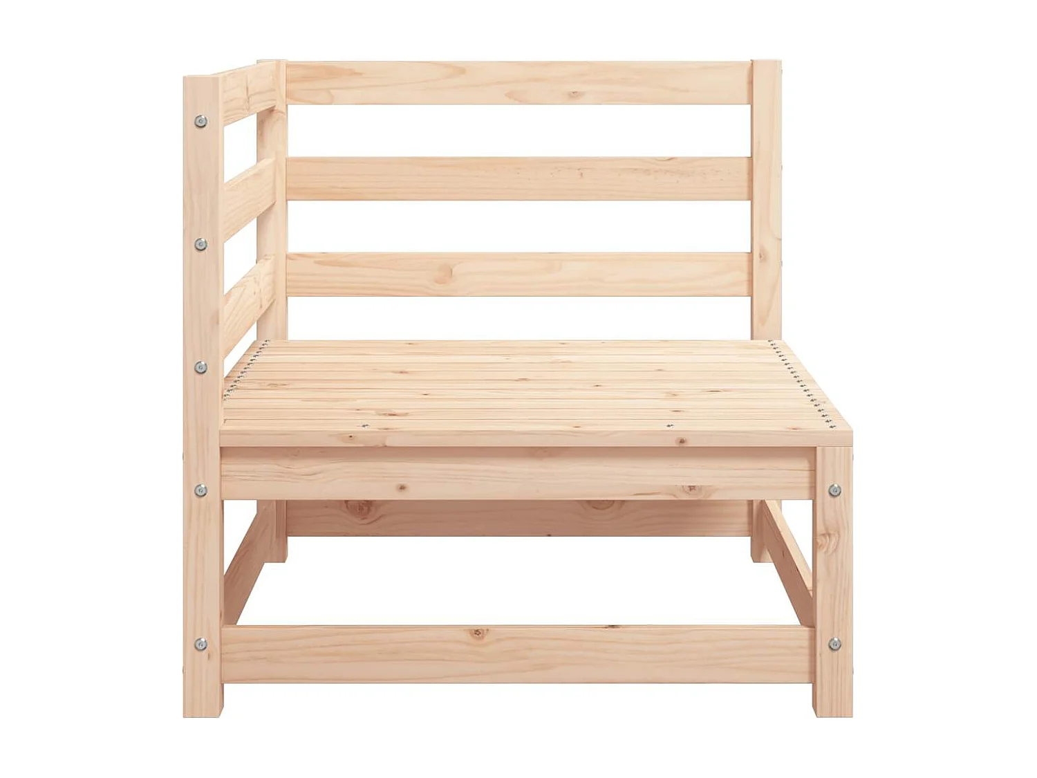 Canapé d'angle de jardin avec coussins gris Bois de pin massif