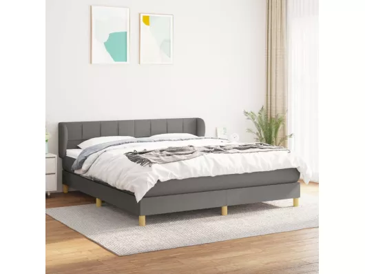 Kauf Unique Boxspringbett mit Matratze Dunkelgrau 180x200cm Stoff