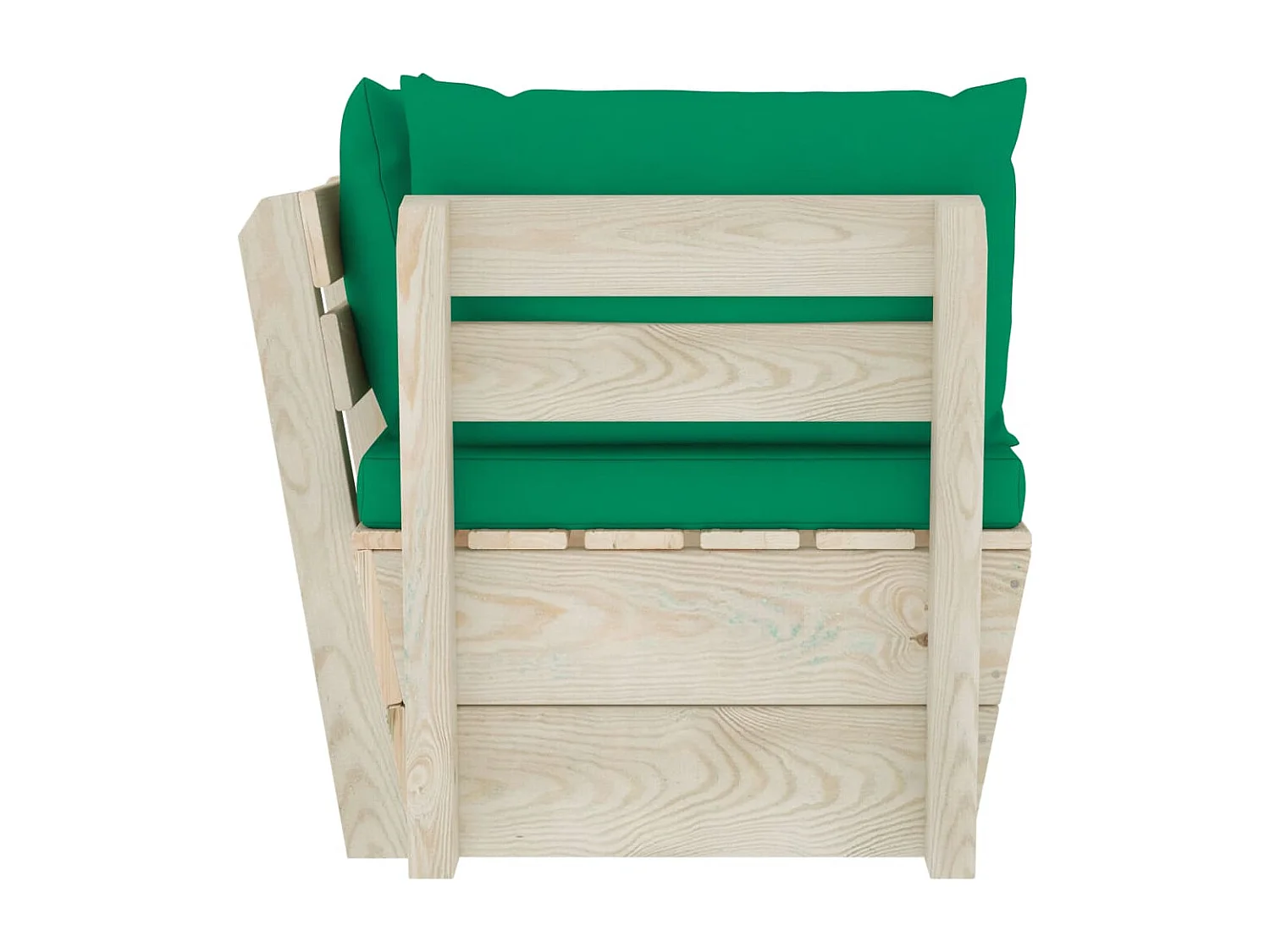 Canapé d'angle palette de jardin avec coussins Épicéa imprégné