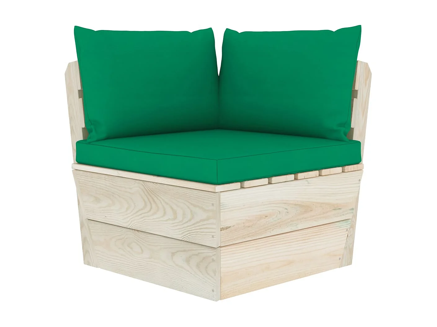 Tuinhoekbank met kussens pallet geïmpregneerd vurenhout