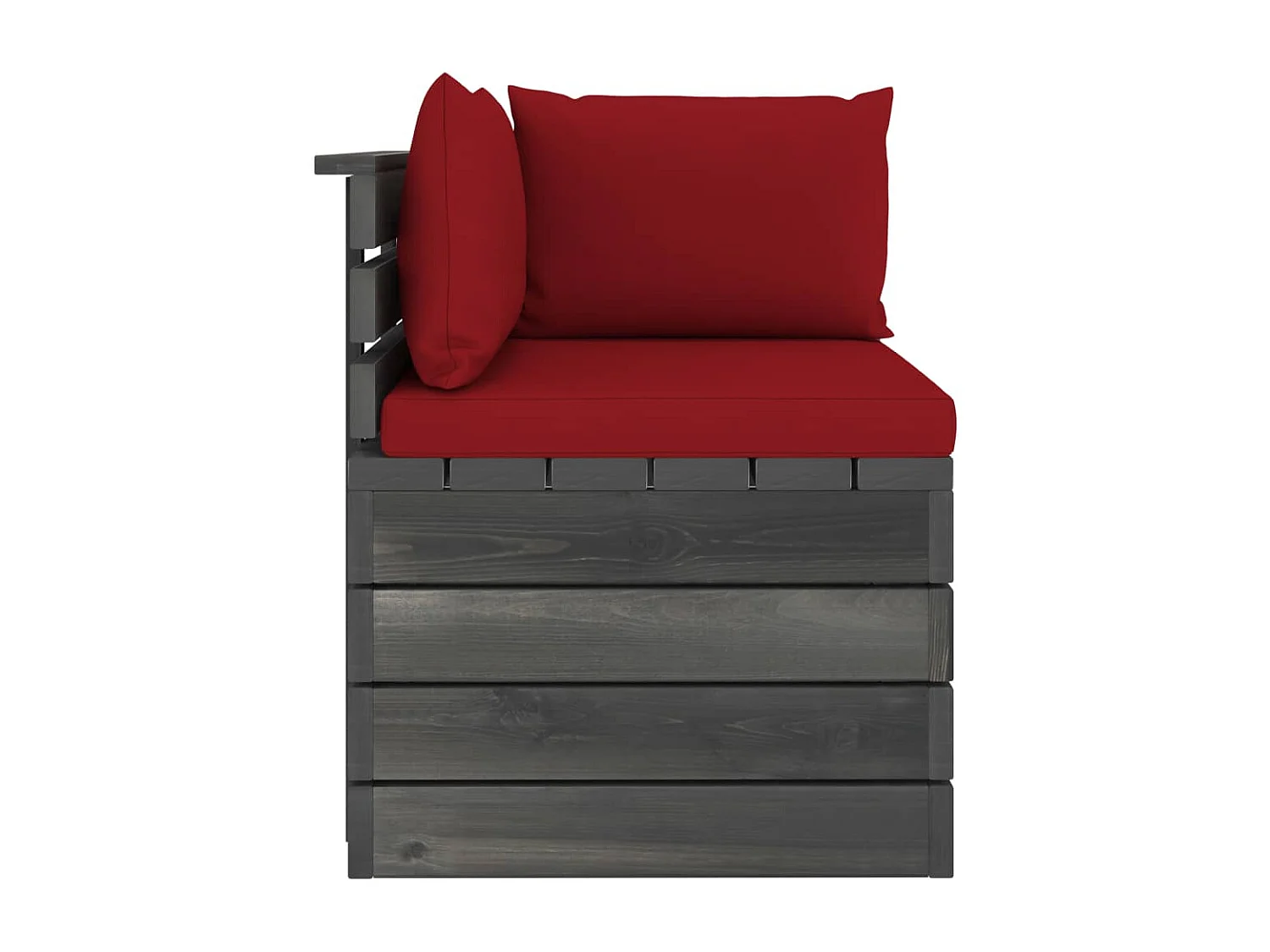 Canapé d'angle palette de jardin avec coussins Bois de pin