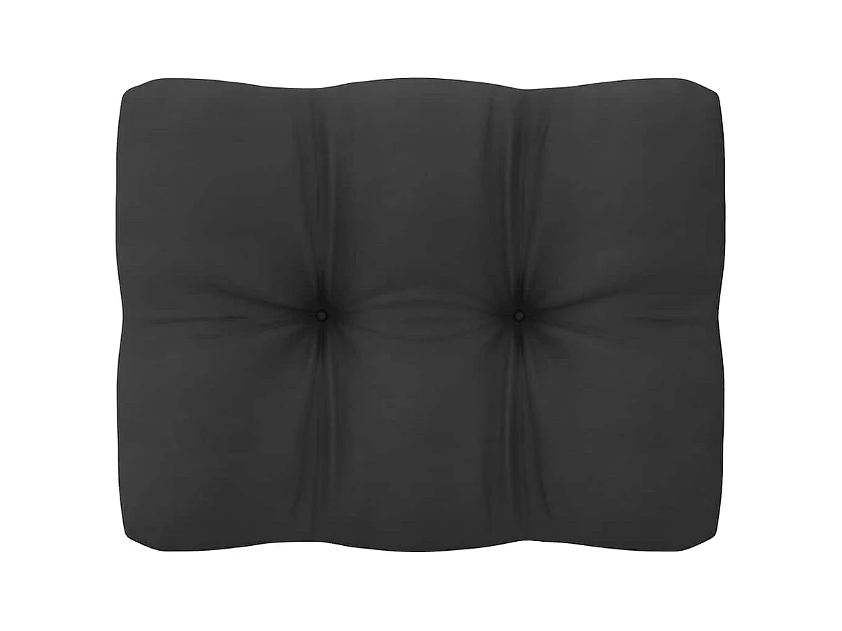 Tuinmiddenbanken 2 st met antraciete kussens massief grenenhout