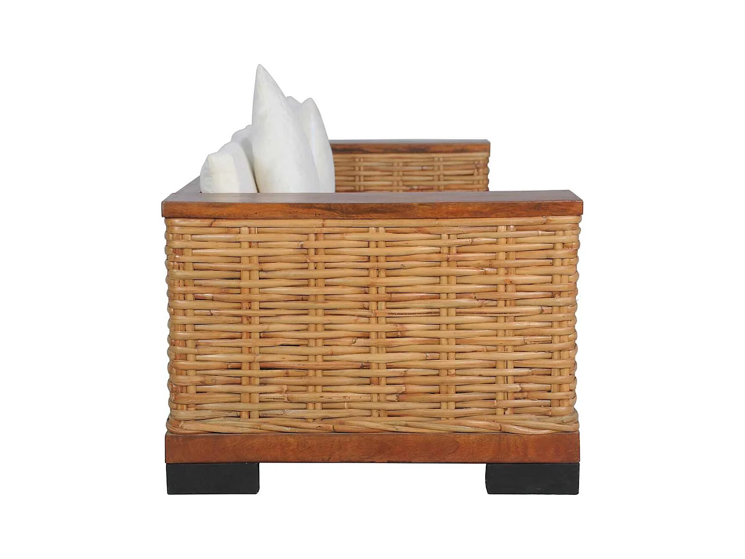 Tuinmiddenbanken 2 st met antraciete kussens massief grenenhout