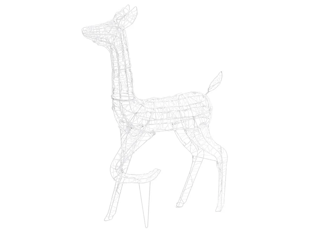 Famille de rennes de décoration Acrylique 160 LED blanc chaud