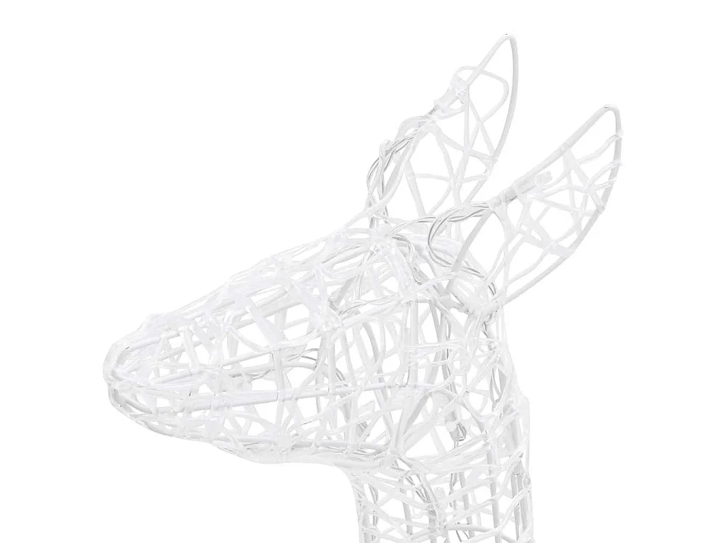 Famille de rennes de décoration Acrylique 160 LED blanc chaud