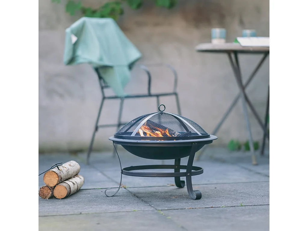 Braciere Atlanta 51 cm in Acciaio Nero 85014