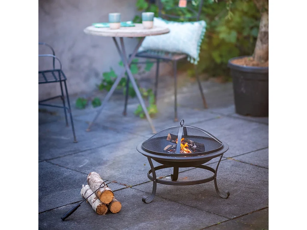 Bol à feu Atlanta Noir Acier 51 cm 85014