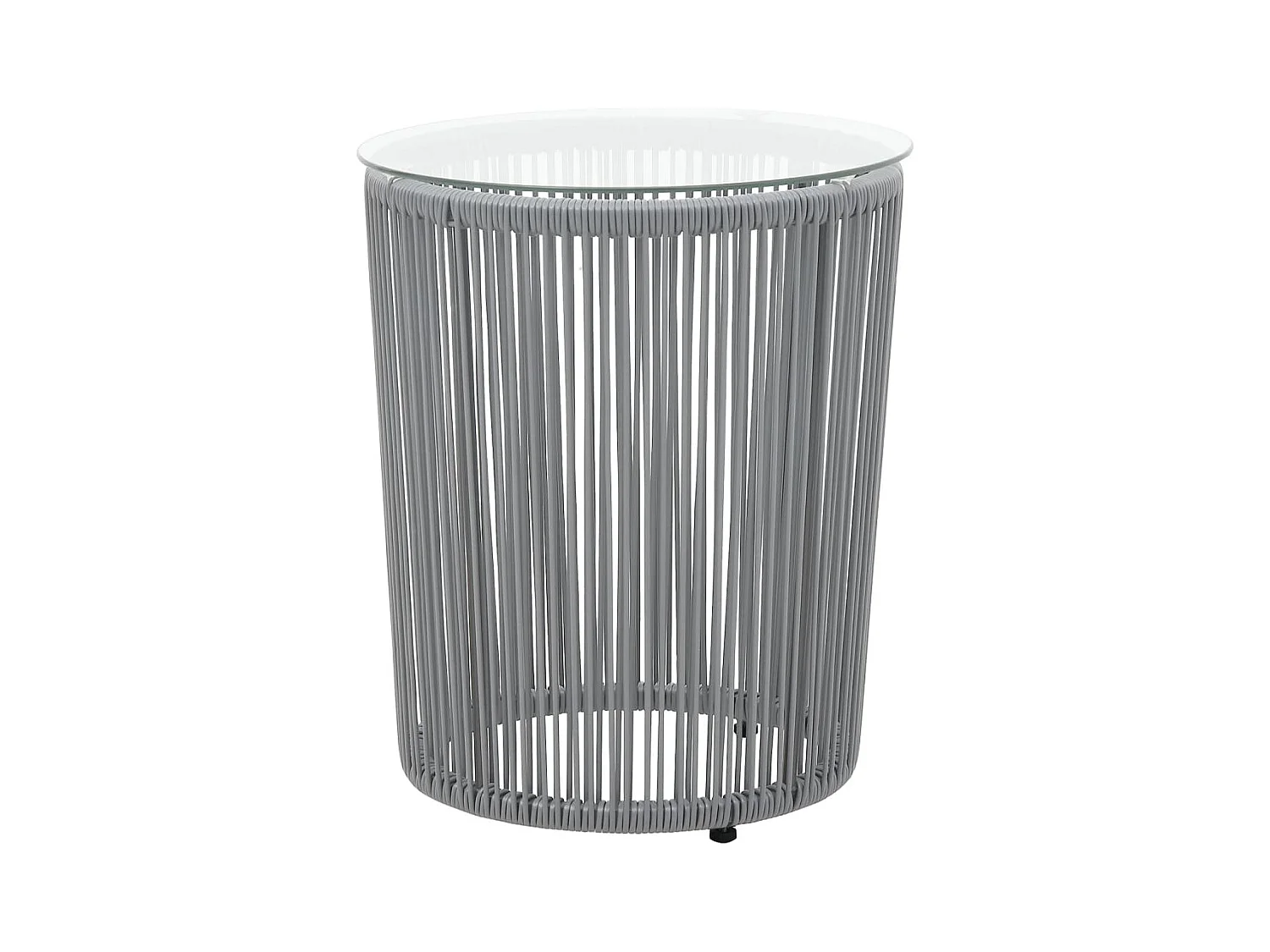 Ensemble de bistro 3 pcs avec coussins Rotin PE Gris