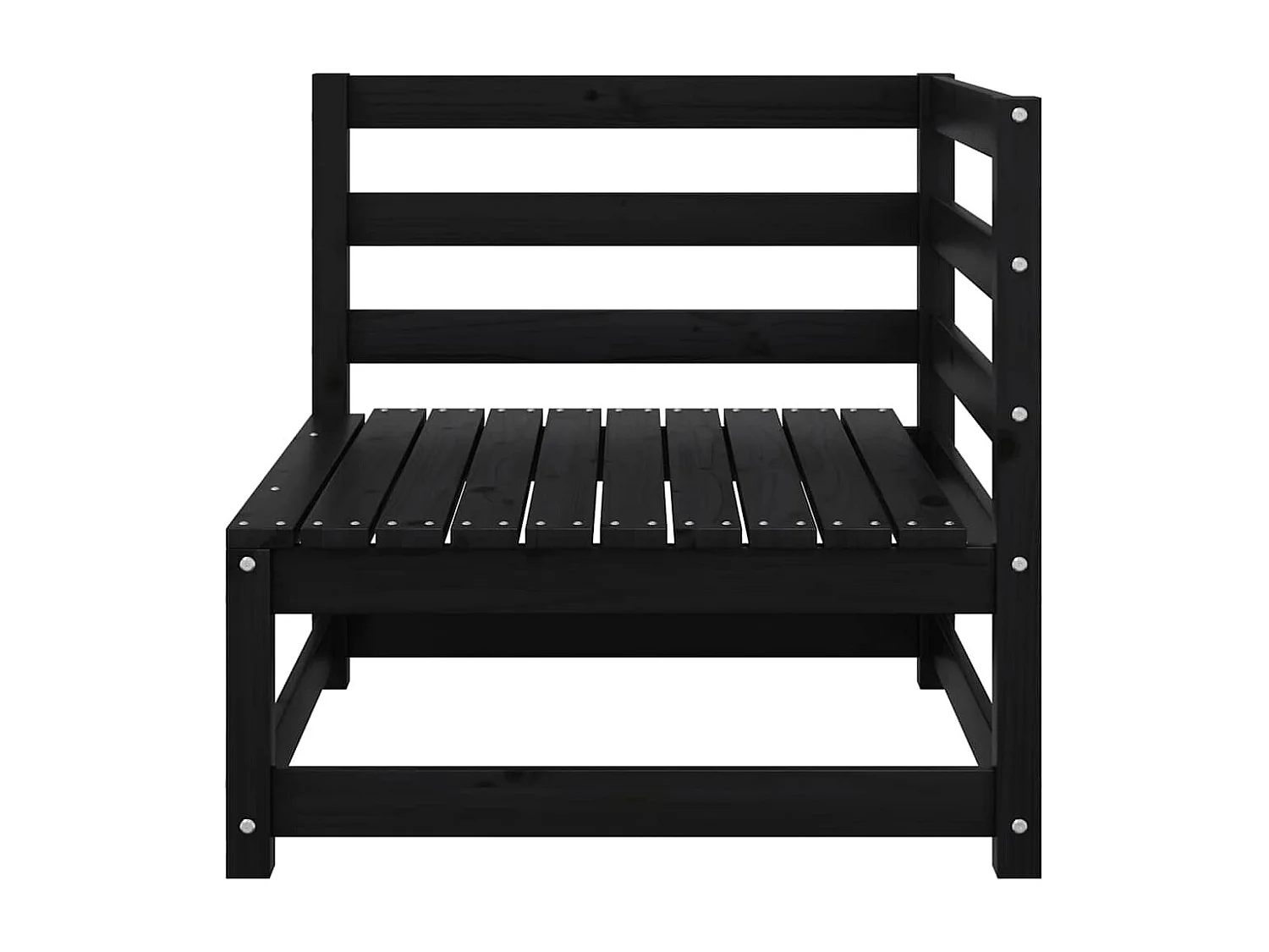 Canapé d'angle de jardin coussins anthracite Bois de pin massif