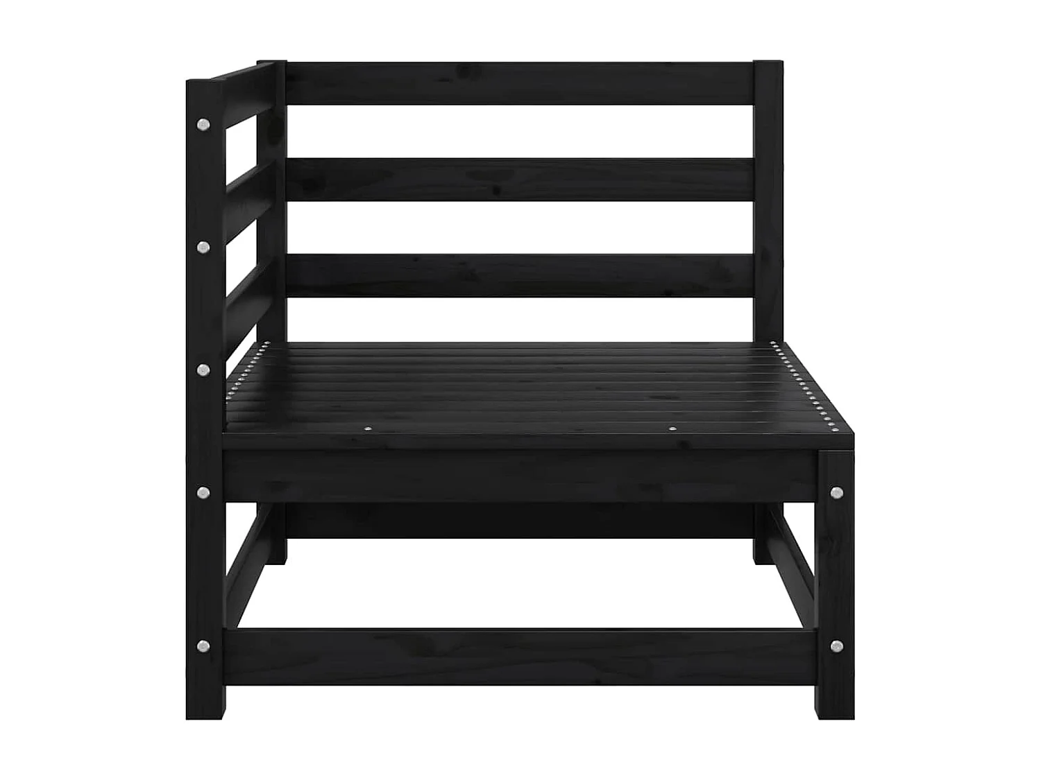 Canapé d'angle de jardin coussins anthracite Bois de pin massif