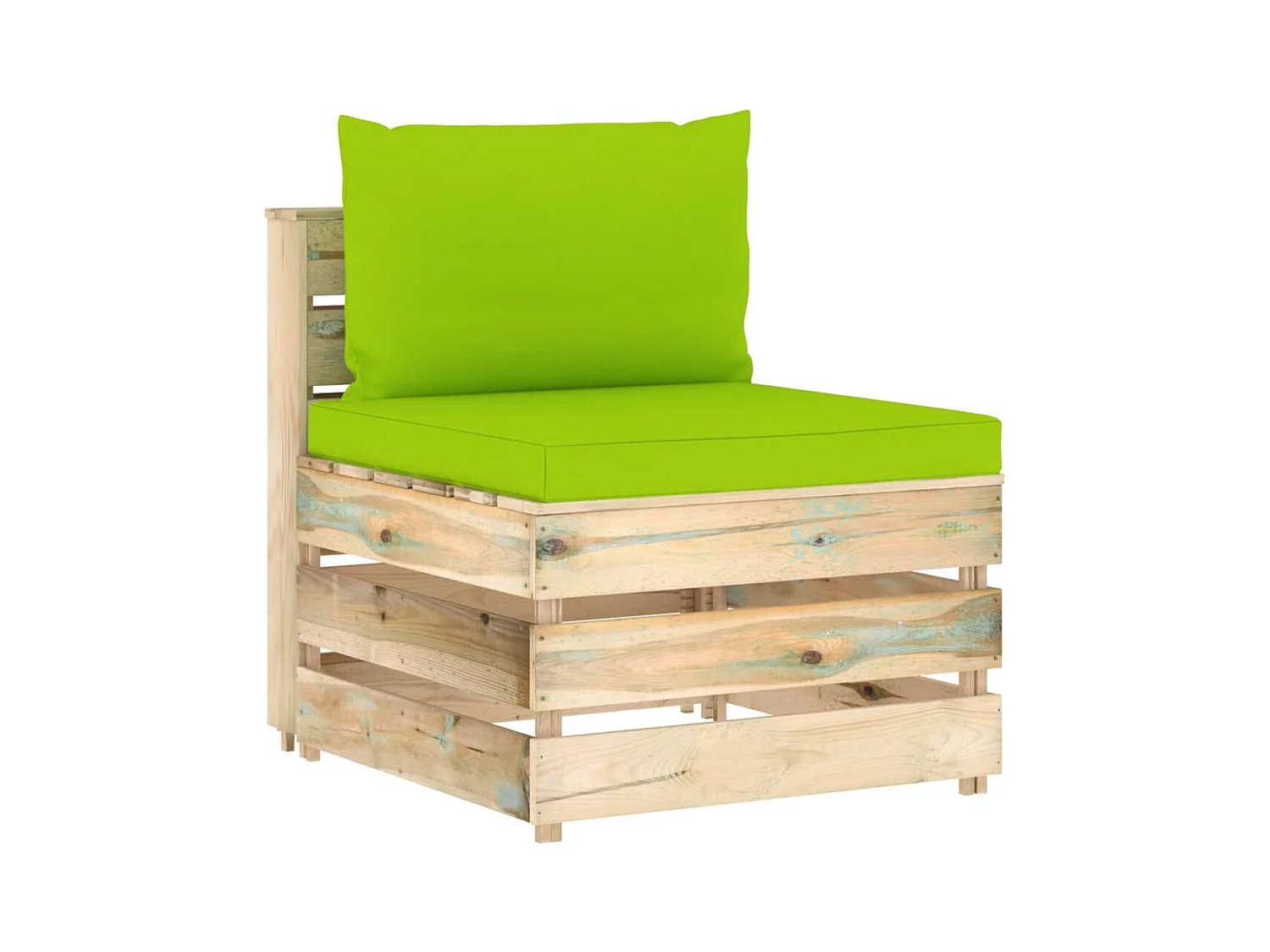 Canapé central sectionnel avec coussins Bois imprégné de vert