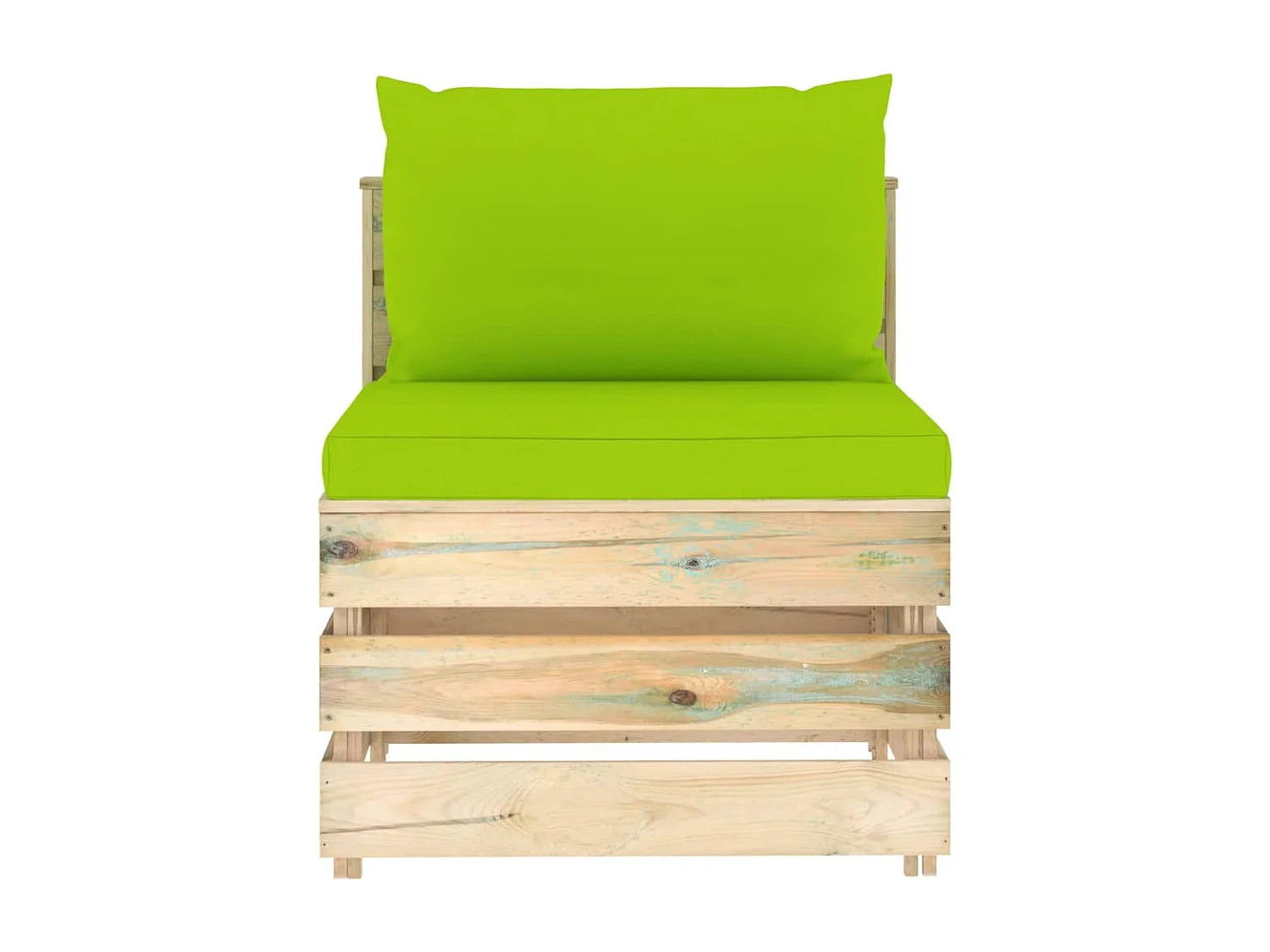 Canapé central sectionnel avec coussins Bois imprégné de vert