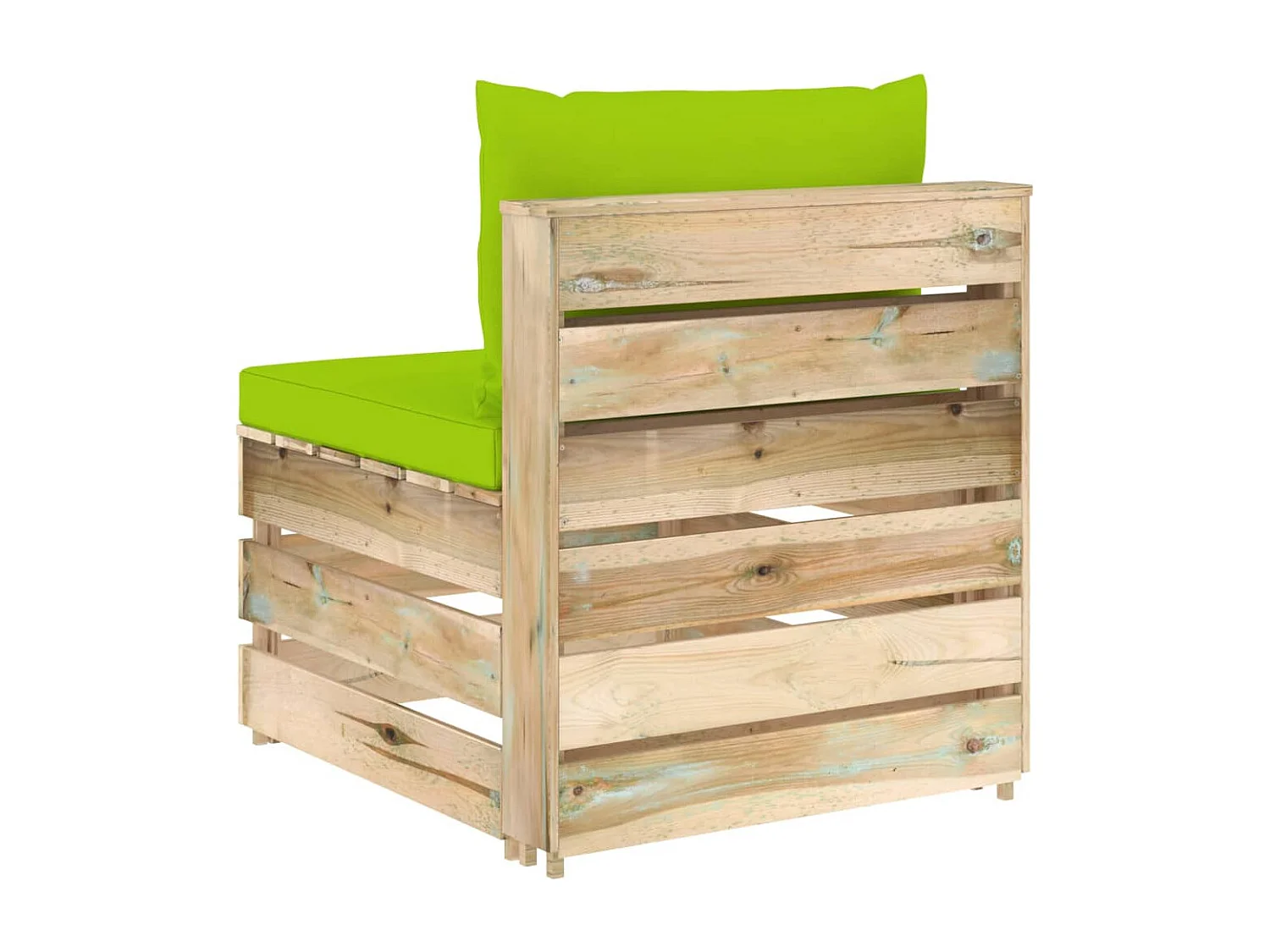 Canapé central sectionnel avec coussins Bois imprégné de vert