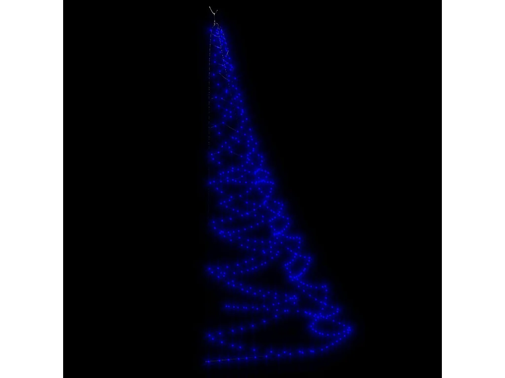Arbre mural avec crochet métallique 720 LED Bleu 5 m Int/Ext