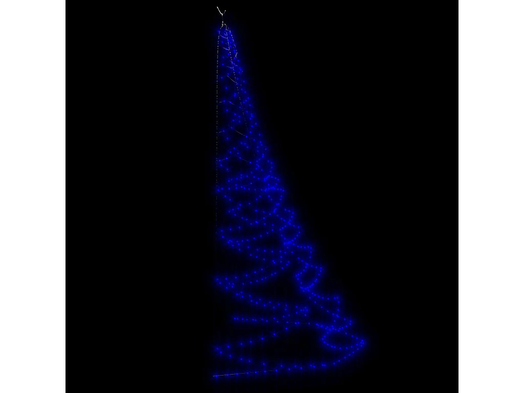 Arbre mural avec crochet métallique 720 LED Bleu 5 m Int/Ext