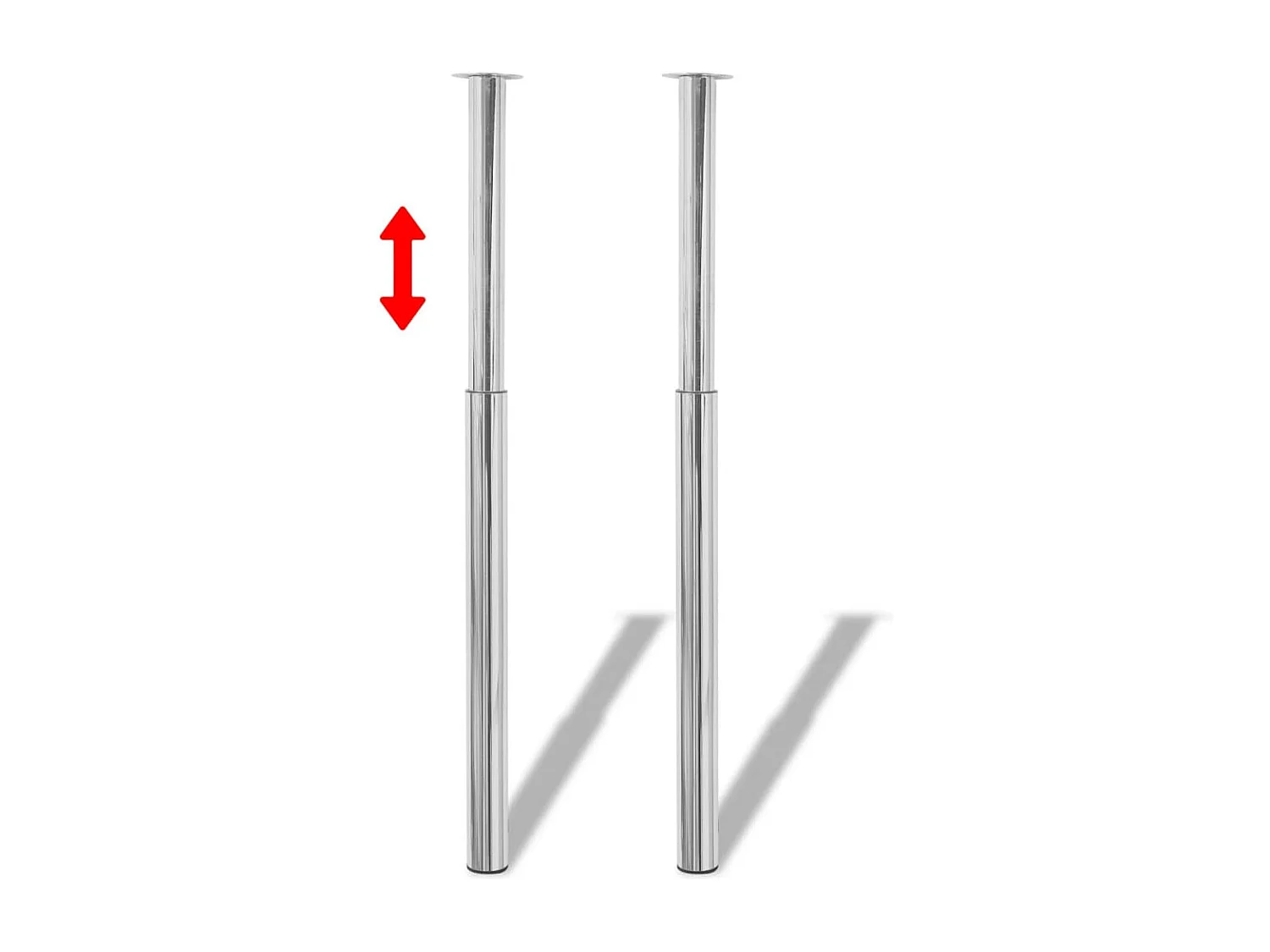Tafelpoten telescopisch 4 st 710-1100 mm chroomkleurig