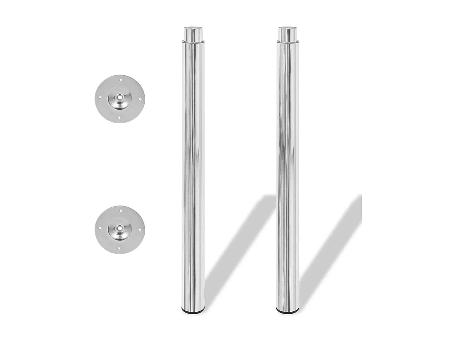 Tafelpoten telescopisch 4 st 710-1100 mm chroomkleurig
