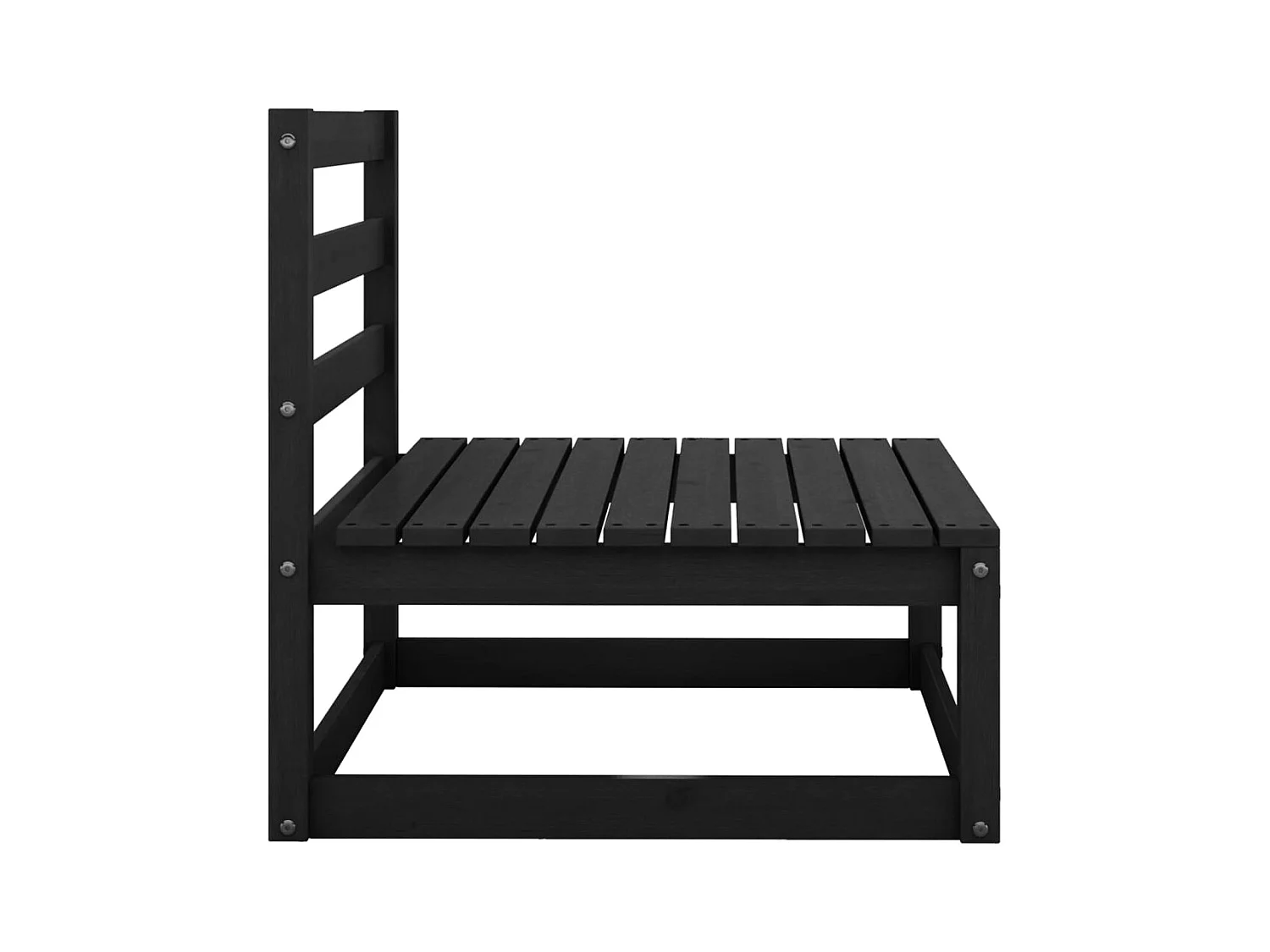 Canapés centraux de jardin avec coussins anthracite 2 pcs