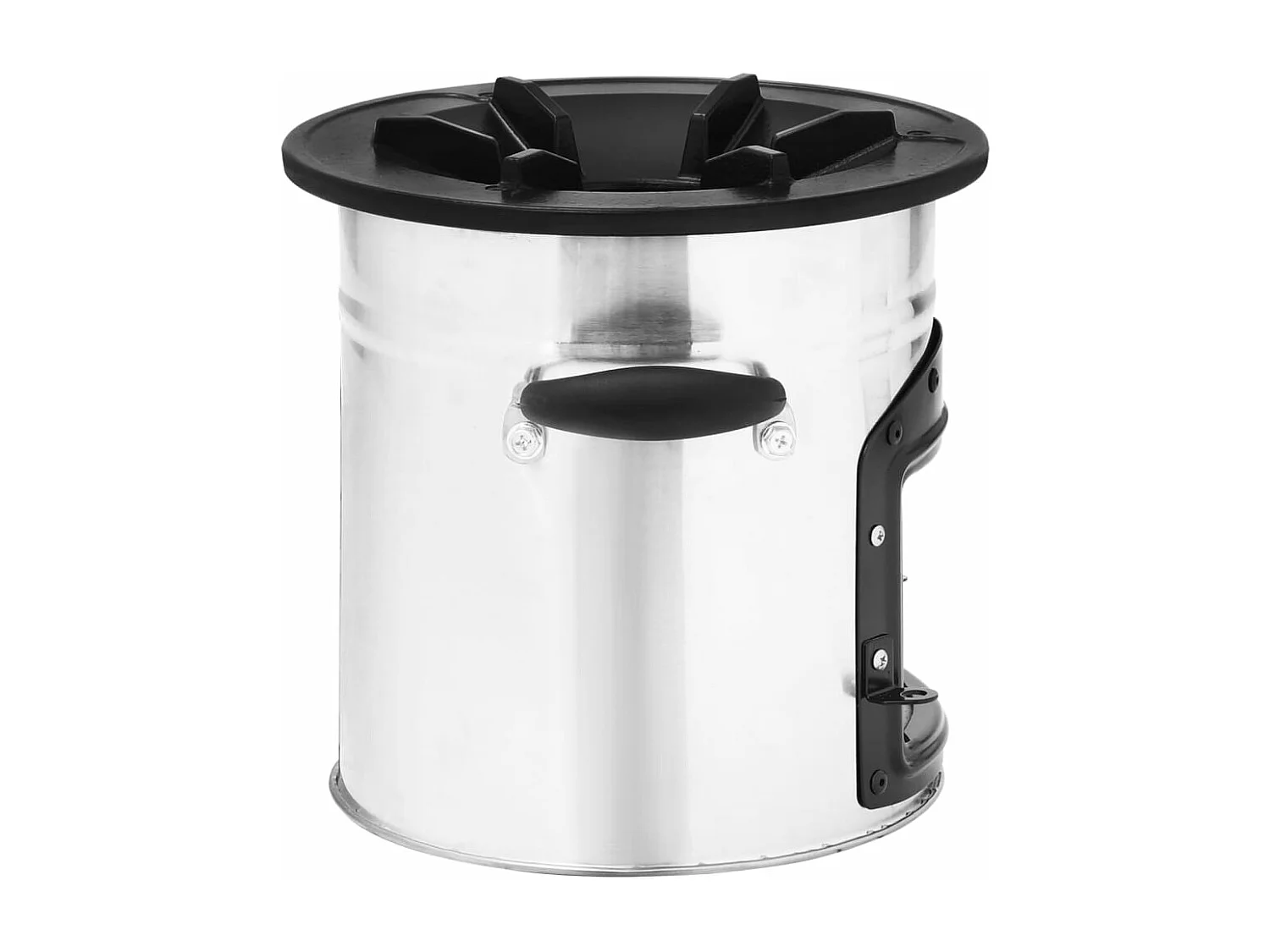 Camping houtkachel 45,5x33x25,5 cm roestvrij staal zilverkleur
