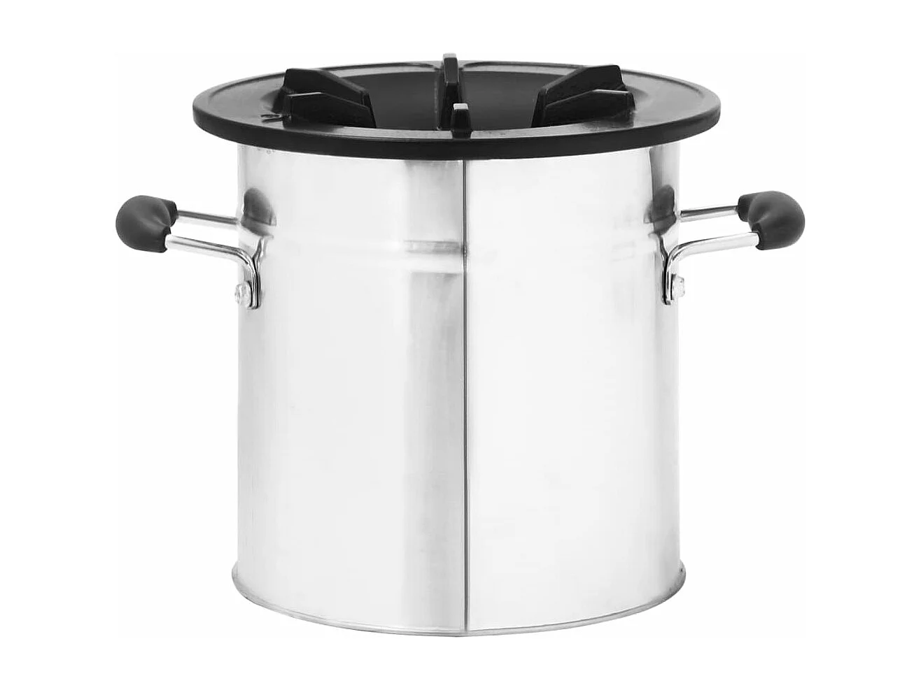 Camping houtkachel 45,5x33x25,5 cm roestvrij staal zilverkleur