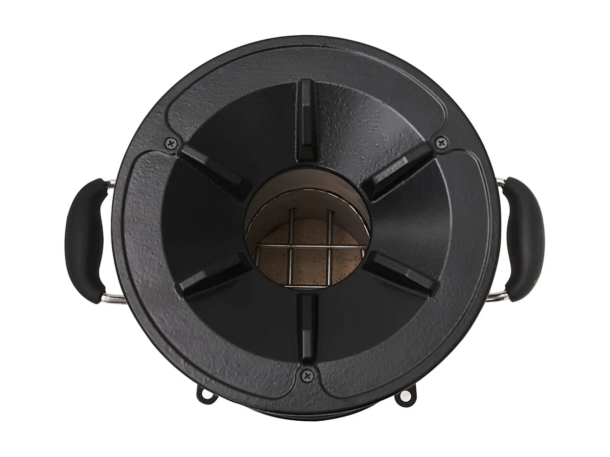 Camping houtkachel 45,5x33x25,5 cm roestvrij staal zilverkleur