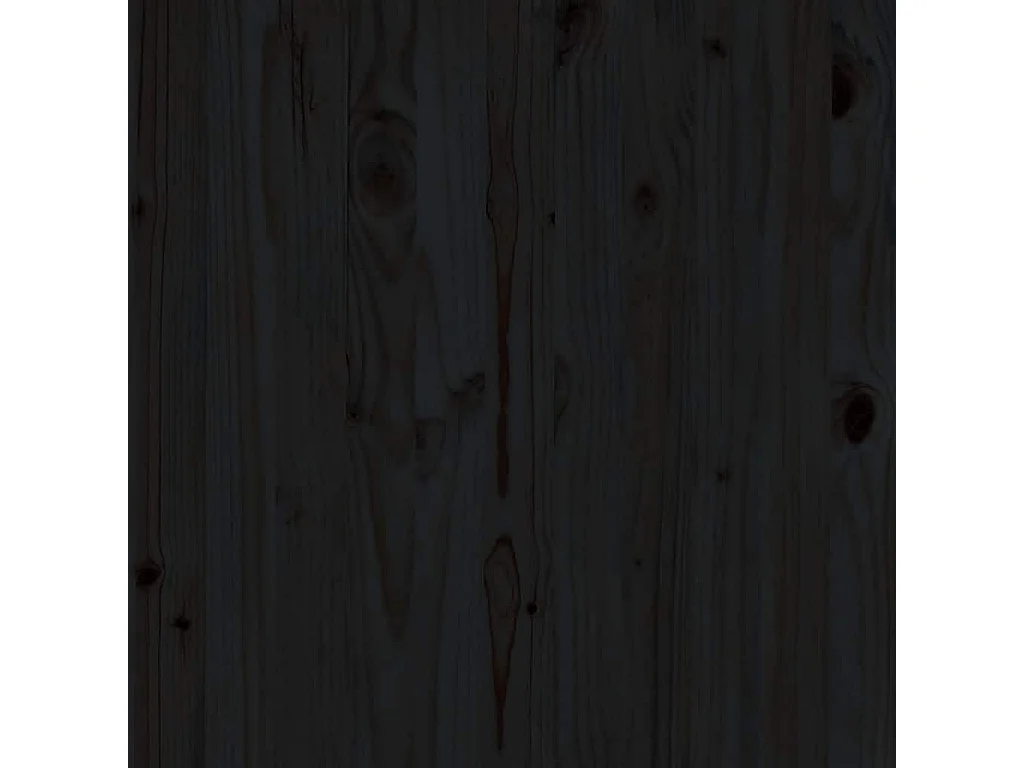 Garten-Mittelsofa Schwarz Massivholz Kiefer