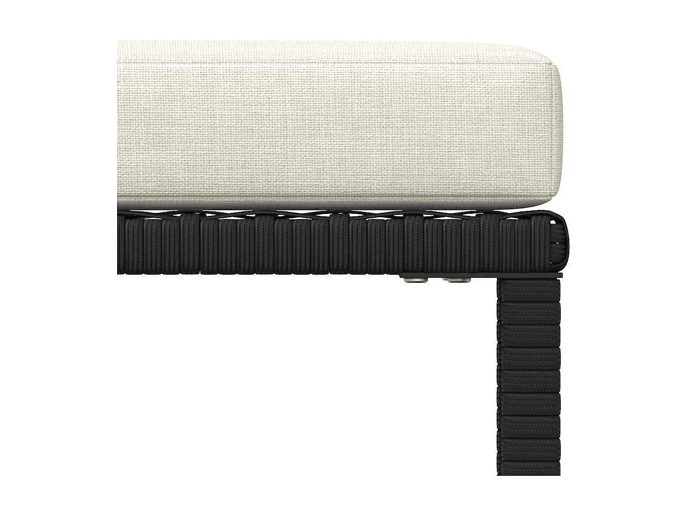 Canapés de jardin 4 pcs avec coussins Noir Résine tressée