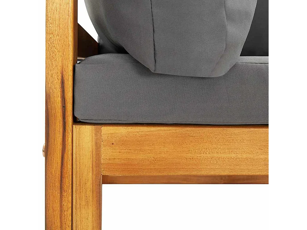 Canapés d'angle sectionnels 2 pcs avec coussins Gris foncé