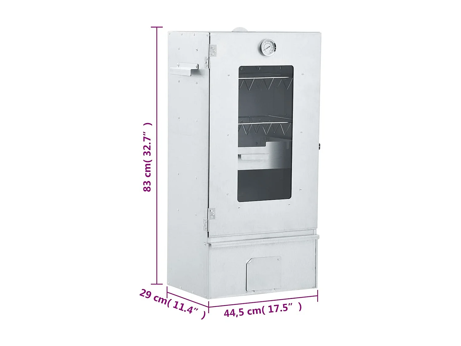 Affumicatore e Forno BBQ con 1 kg di Trucioli 44,5x29x83 cm