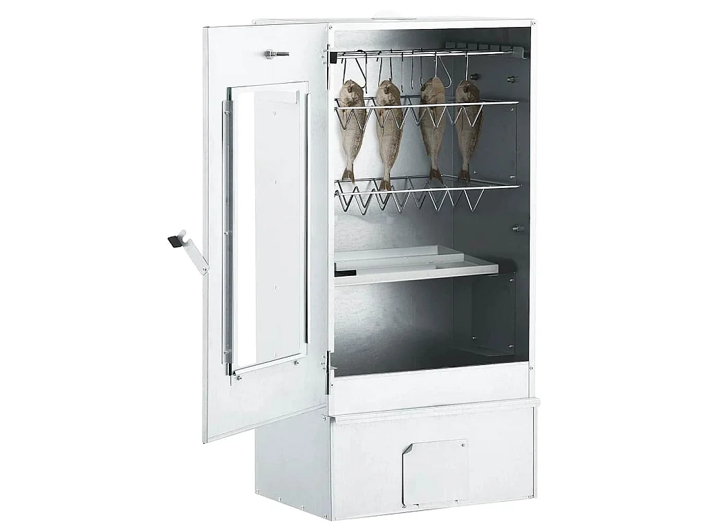 BBQ-rookoven met 1 kg houtsnippers 44,5x29x83 cm