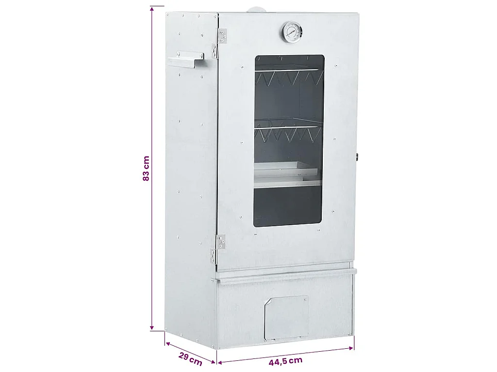 BBQ-rookoven met 1 kg houtsnippers 44,5x29x83 cm