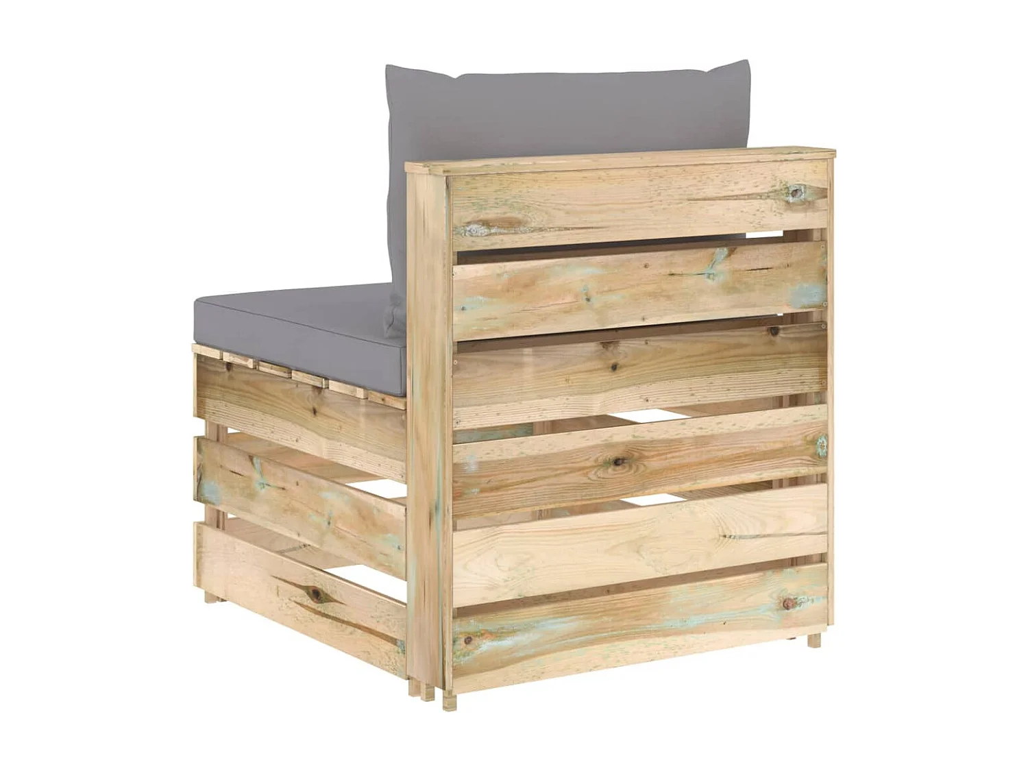 Canapé central sectionnel avec coussins Bois imprégné de vert