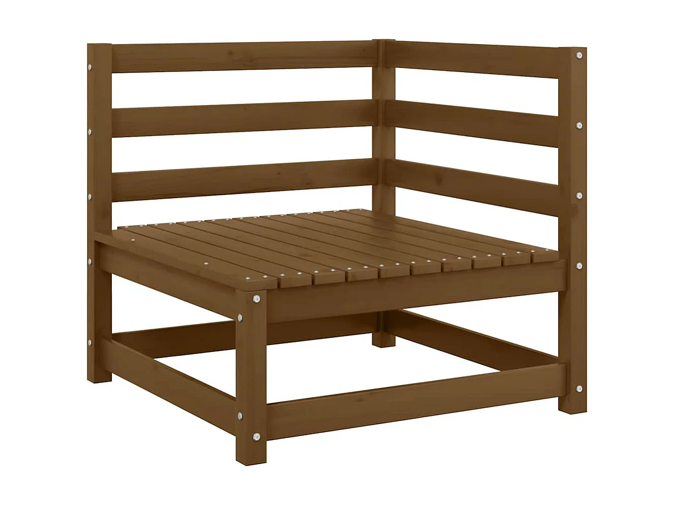 Sofá de esquina de jardín y cojines madera madera pino crema