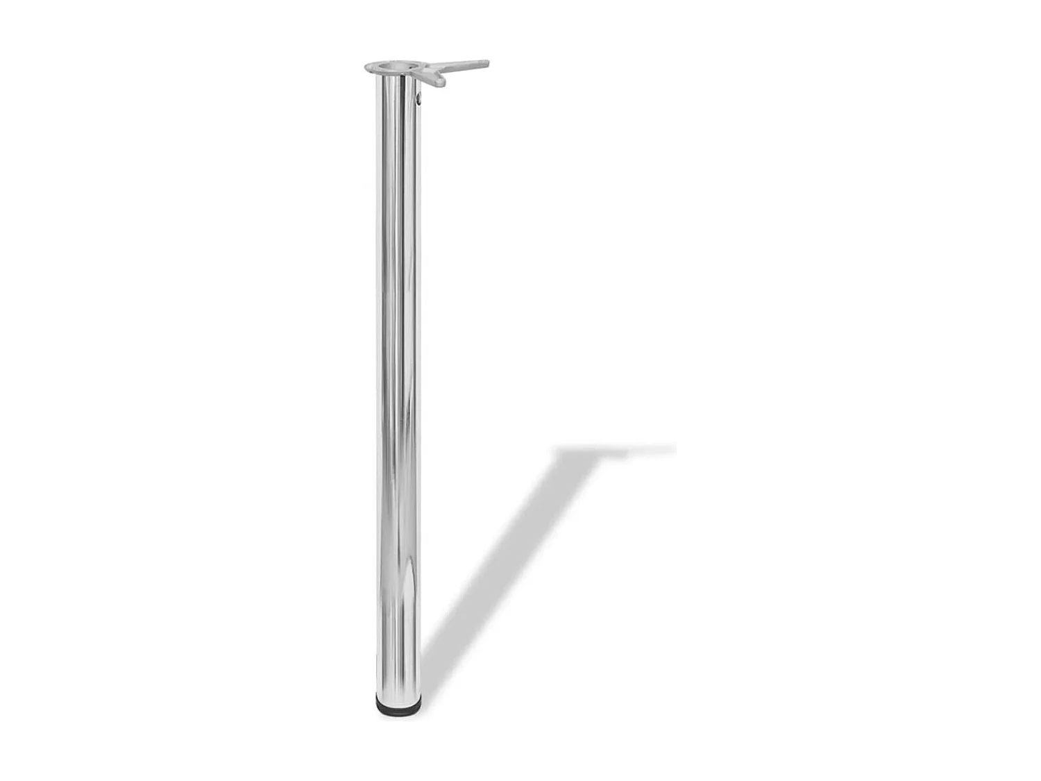 Tafelpoten in hoogte verstelbaar chroom 870 mm 4 st