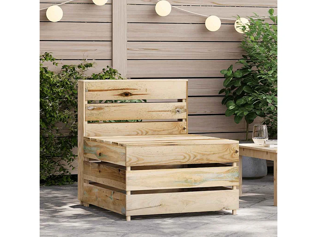 Canapé palette de milieu de jardin bois de pin imprégné