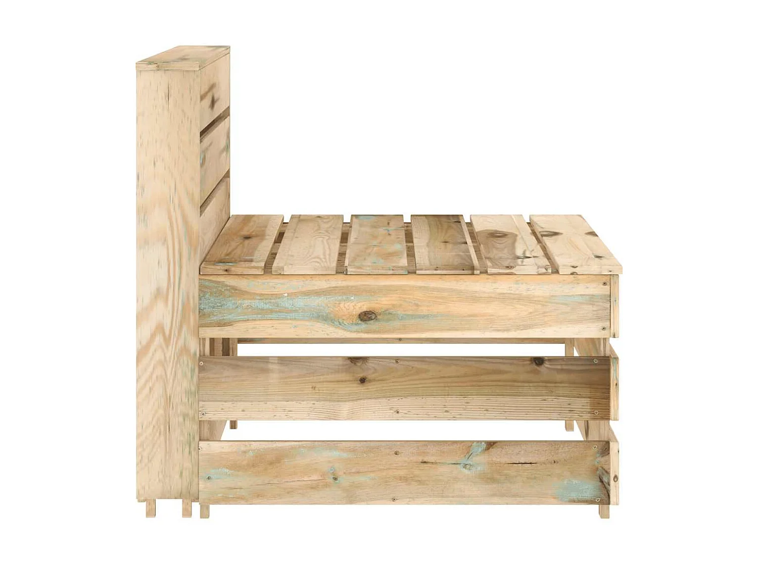 Canapé palette de milieu de jardin bois de pin imprégné