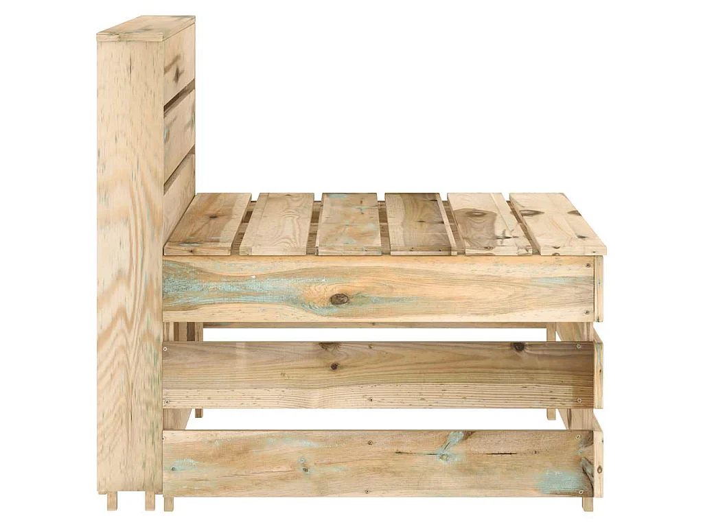 Tuinmiddenbank pallet geïmpregneerd grenenhout