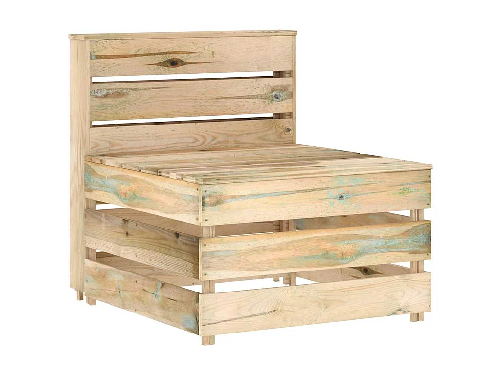 Canapé palette de milieu de jardin bois de pin imprégné