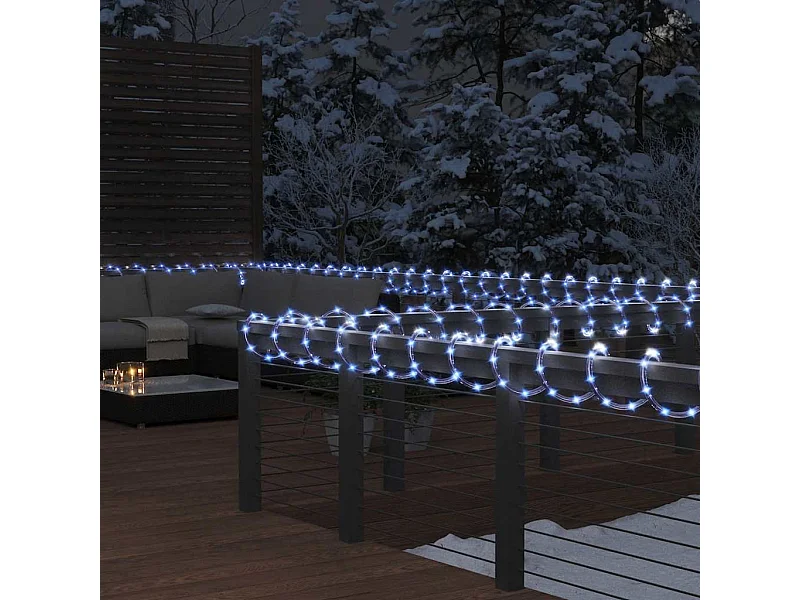 Cordon lumineux avec 120 LED Blanc froid 5 m PVC