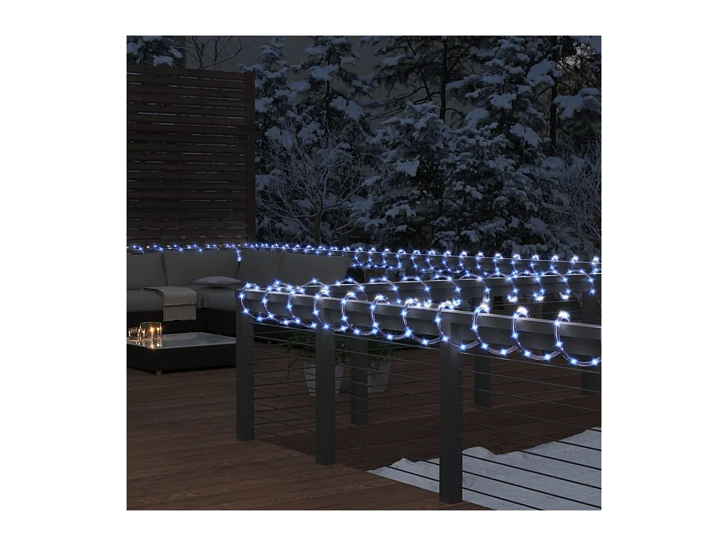 Cordon lumineux avec 120 LED Blanc froid 5 m PVC