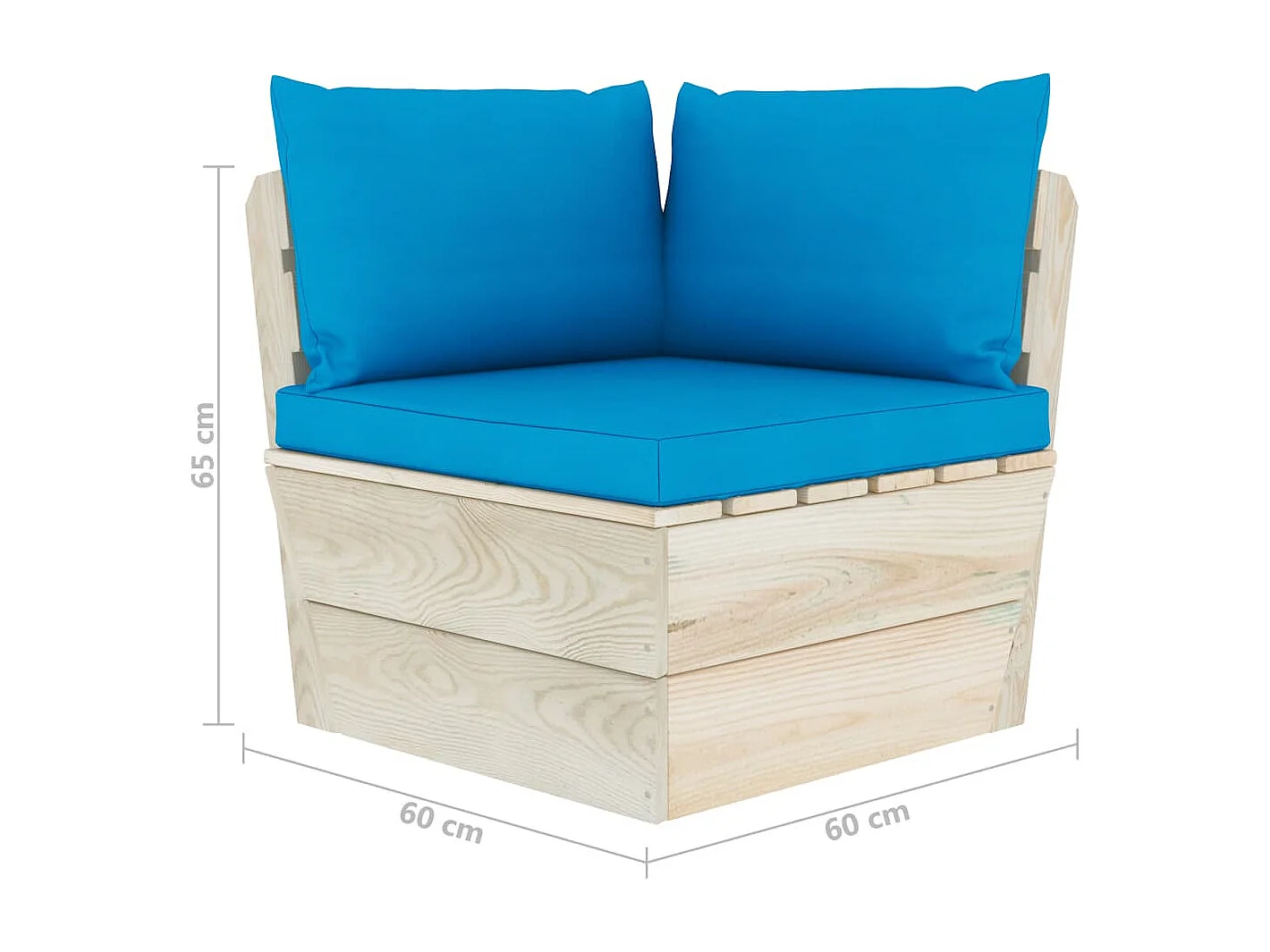 Garten-Paletten-Ecksofa mit Kissen Imprägniertes Fichtenholz