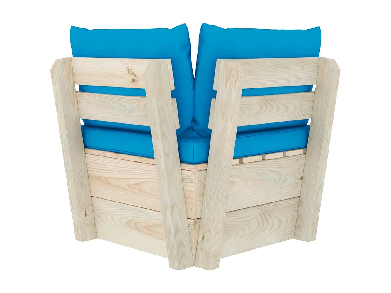 Garten-Paletten-Ecksofa mit Kissen Imprägniertes Fichtenholz