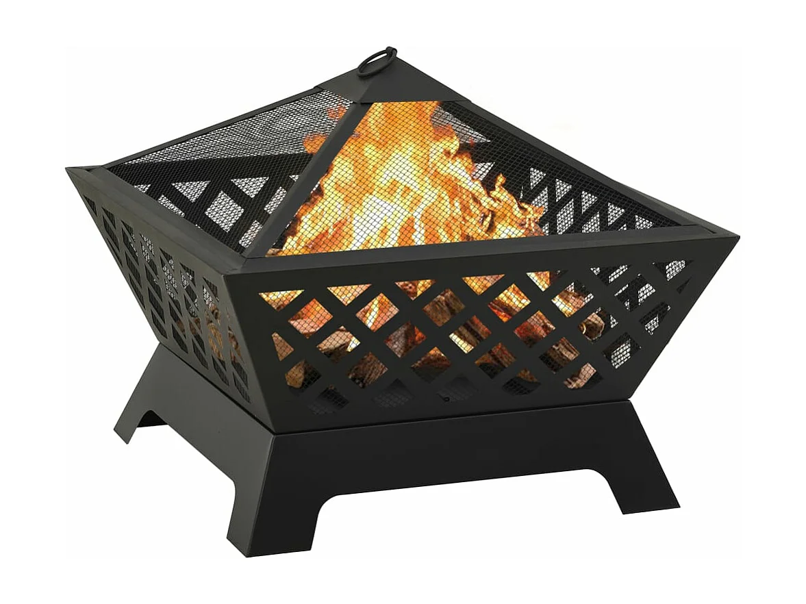 Foyer avec tisonnier 64 cm XXL Acier