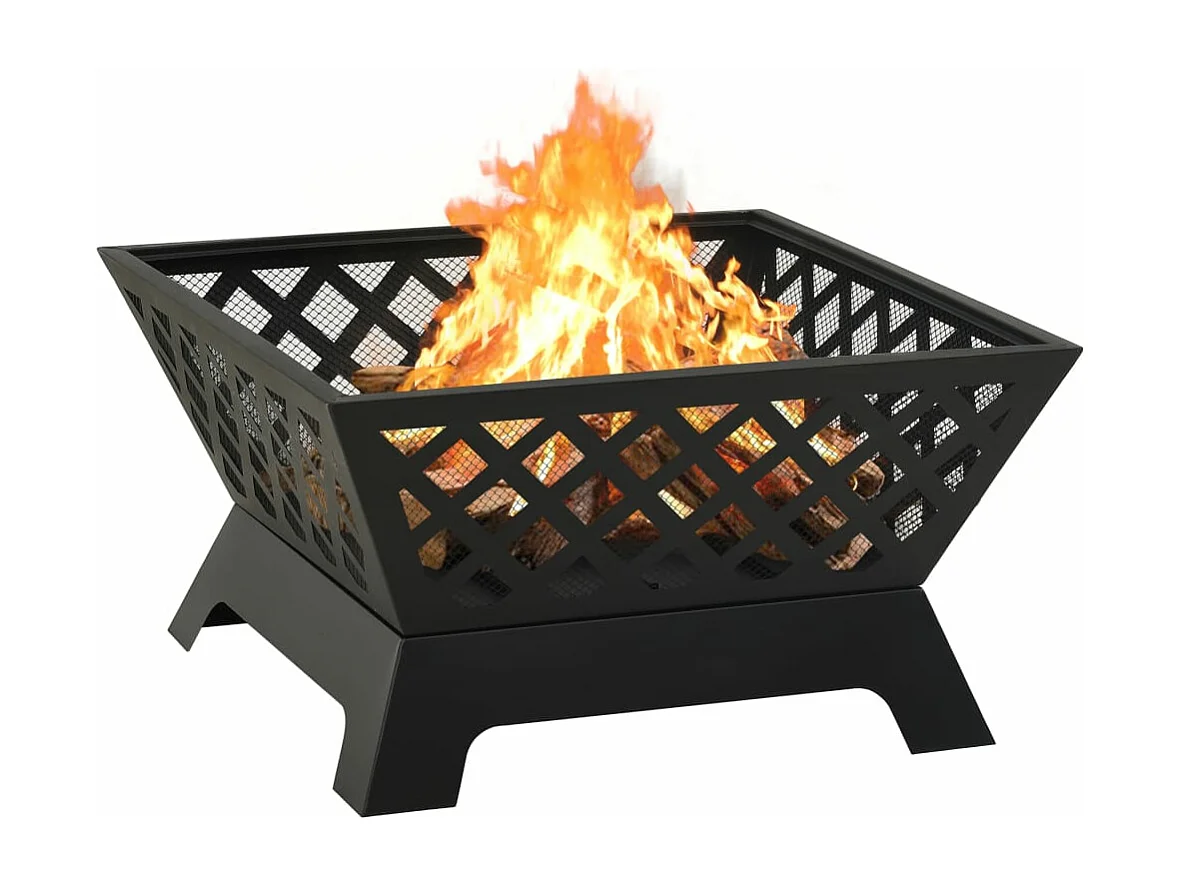 Foyer avec tisonnier 64 cm XXL Acier