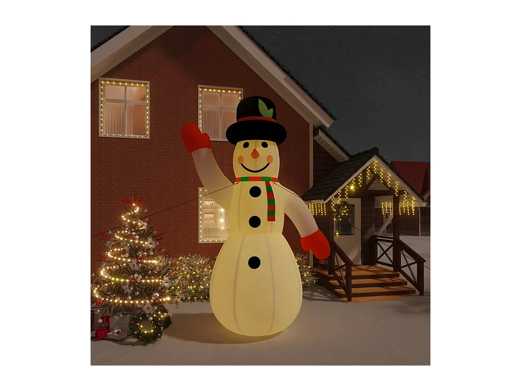 Bonhomme de neige gonflable avec LED 455 cm